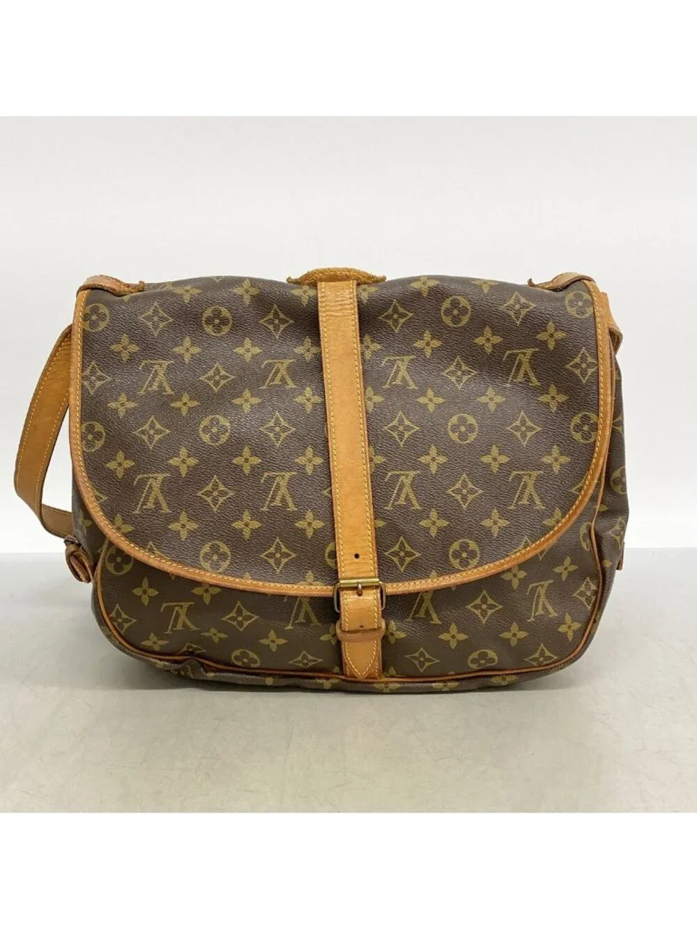 Louis Vuitton Shoulder Bag Monogram Saumur 35 Brown